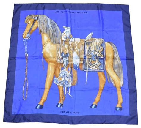 hermes mon petit cheval mexicain|Hermès 'Mon Petit Mexicain Cheval' Silk Scarf .